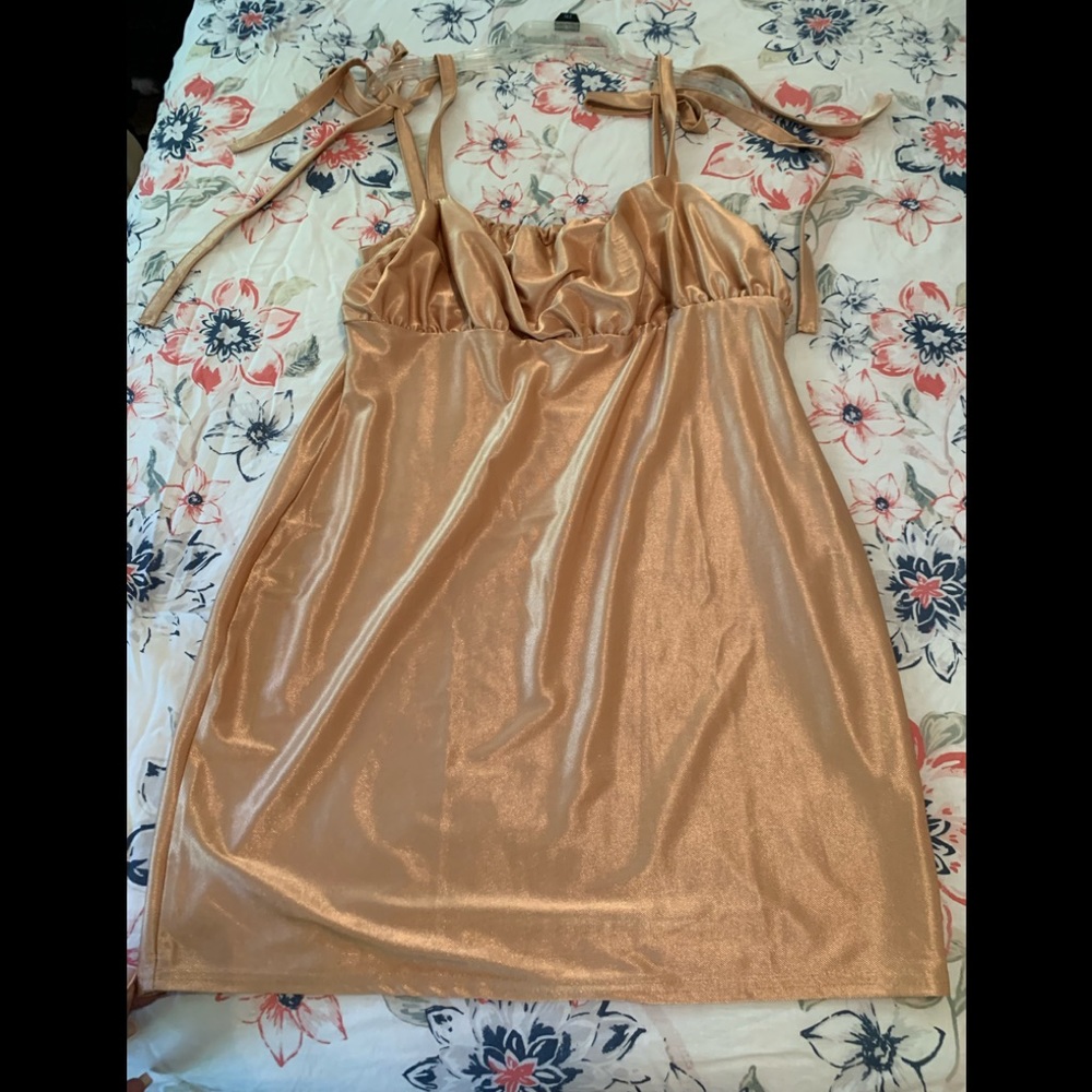 Gold Mini Dress